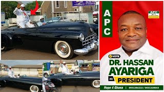 Wow👌 APC Flagbearer Dr Hassan Ayariga St0rm Kumasi Street &amp; Campaign With His Expensive Car🚗