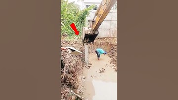 kobe máy xúc đất đóng cọc bê tông #shortsviral #excavator
