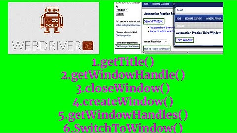 webdriverIO- Browser window handles