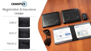 Car Registration and Insurance Holder, Magnetic Closure, Embossed Card Document Holder