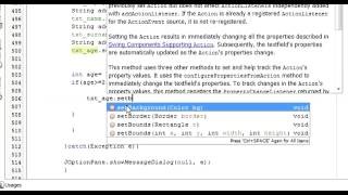 Java prog#29 Change background and foreground colour with condition in source code in Java netbeans