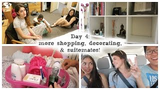 College Vlog Day 4 | more shopping, my dorm, decorating, meet my suitemates!