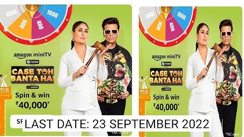 Amazon MiniTV  Quiz Answers Today |10 SEPTEMBER 2022 | Daily Quiz Time