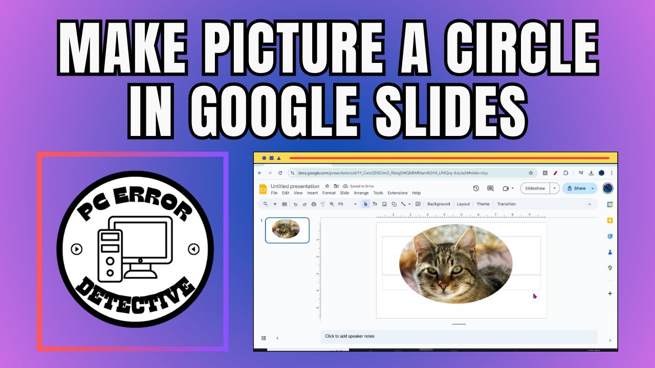 Quick Tutorial on How to Make a Picture a Circle in Google Slides