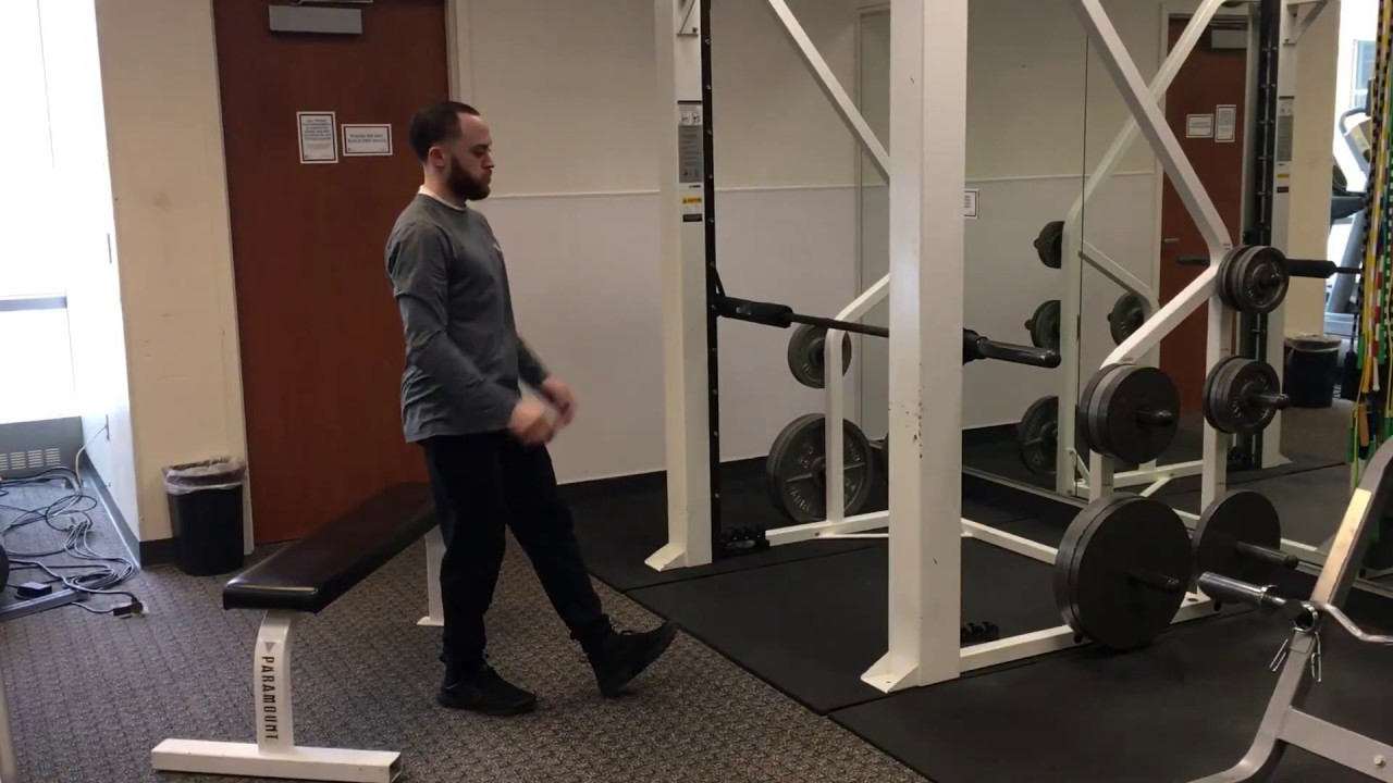 B-Stance Single Leg Squat to Bench - YouTube