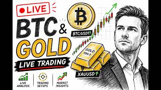 Afternoon Crypto Market Live 🔴 | BTC ETH XRP & XAUUSD Analysis