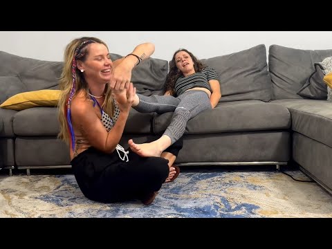 Two Girls Tickle Each Other S Feet Funny ASMR Foot Tickle Session Soft Laughter 