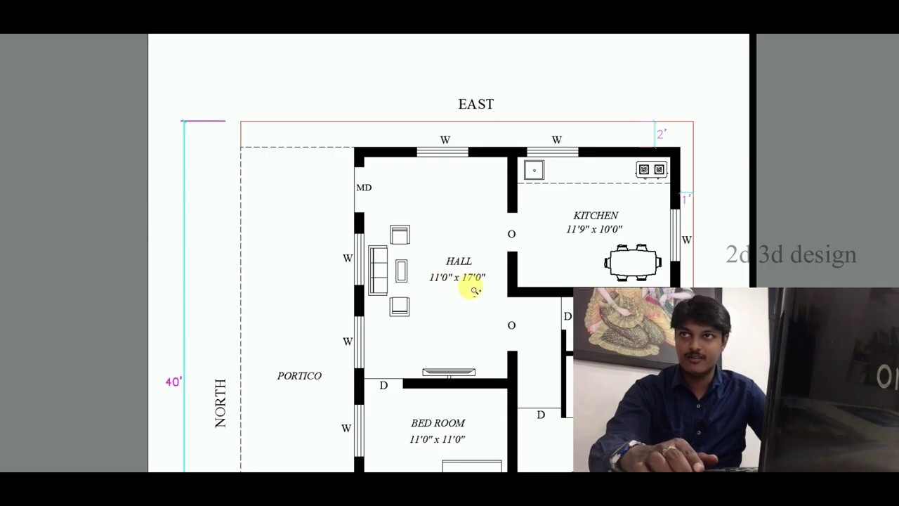 35 x 40 North facing 2bhk house plan as per vastu in tamil 2019 ll 099 ...
