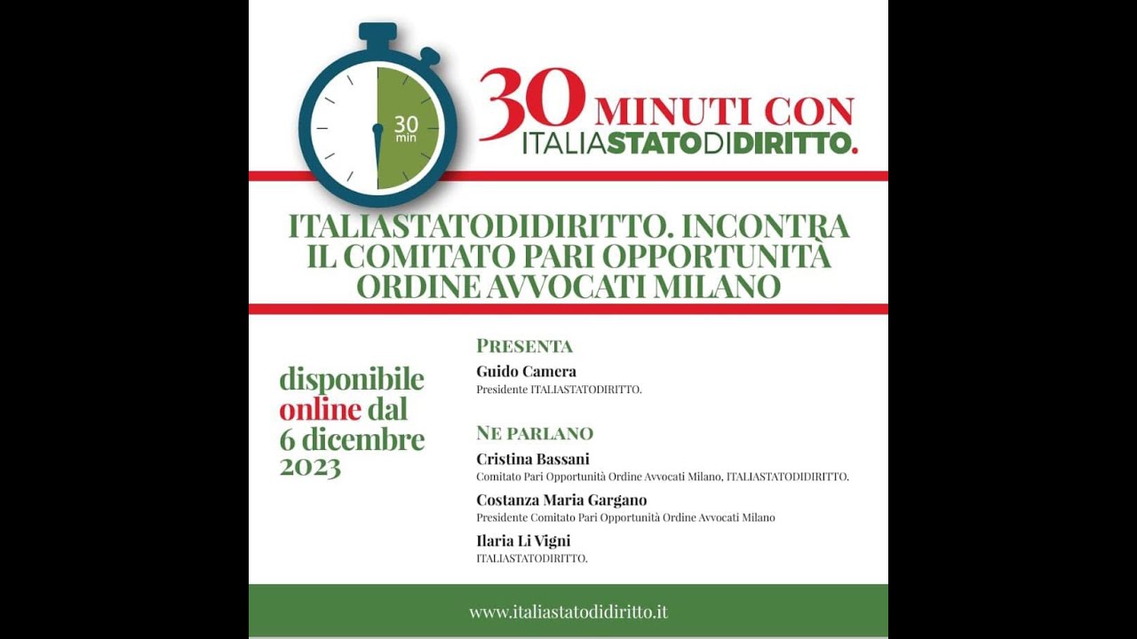 ItaliaStatoDiDiritto incontra il comitato pari opportunità dell'Ordine degli Avvocati di Milano