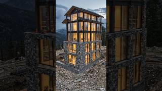 Mountain Top House Construction Timelapse #shorts