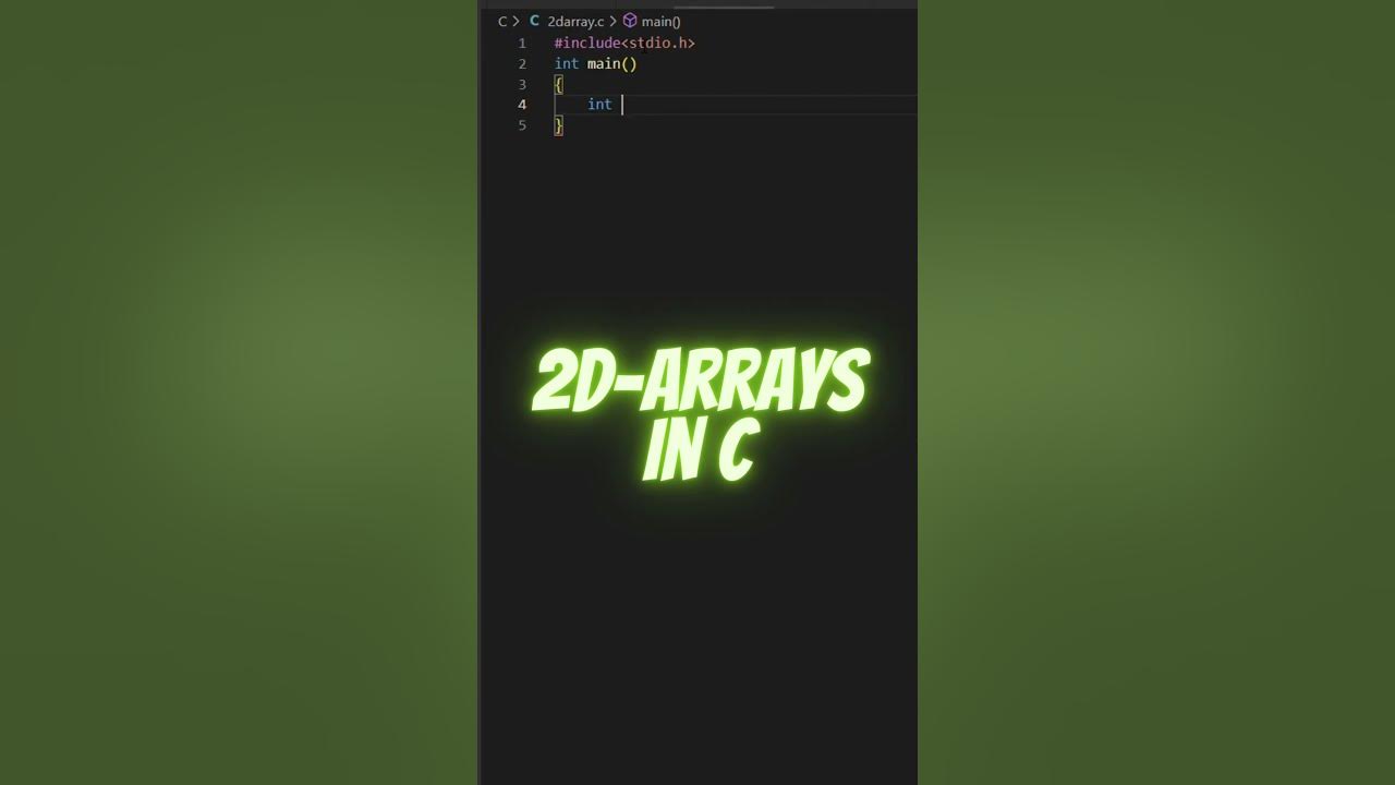 2D-Arrays in C - YouTube