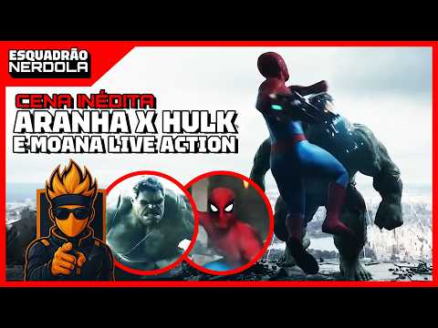 CENA INÉDITA DE HOMEM ARANHA X HULK E RESENHA DE MOANA LIVE ACTION | ESQUADRÃO NERDOLA #160