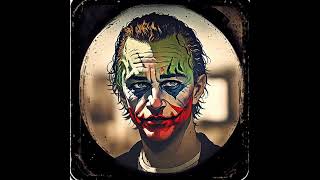 a portrait of the Joker Heath Ledger, in the style of photo taken on film, film grain, vintage, 8k u