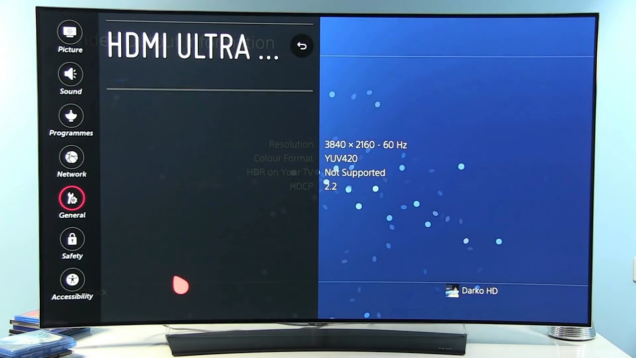 LG TV'DE PS4 PRO için HDR ayarı YouTube