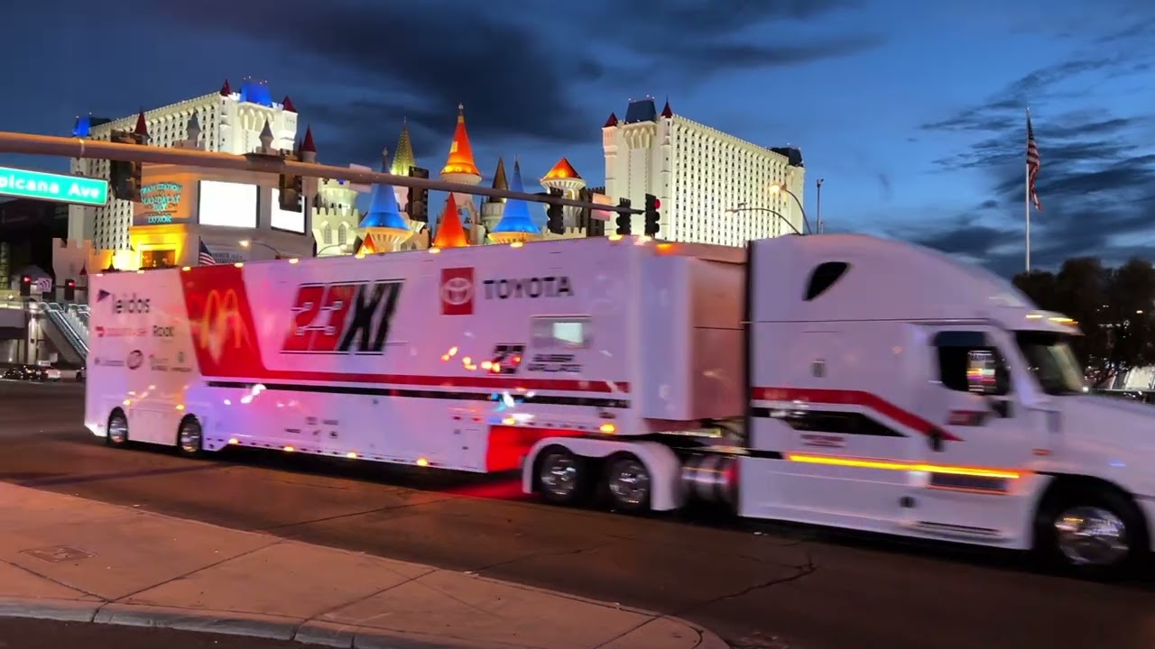 NASCAR 2022 Las Vegas Hauler Parade Returns to Las Vegas Strip YouTube