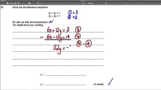 AQA GCSE Linear Higher June 2012 (Non Calc)