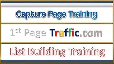 Free Lead Capture Page System Walkthrough Video