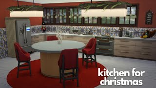 Build/Decorate a Kitchen for Christmas | Simsmas Day 11 | The Sims 4