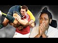 AMERICAN REACTS TO RUGBY&#39;S BEST MOMENTS! 🏉 (HITS, TACKLES, &amp; PASSES!)