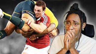 AMERICAN REACTS TO RUGBY&#39;S BEST MOMENTS! 🏉 (HITS, TACKLES, &amp; PASSES!)