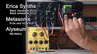 Eurorack 3 Oscillators & Matrix Patcher Drone. Experimental Sounds. 1/4