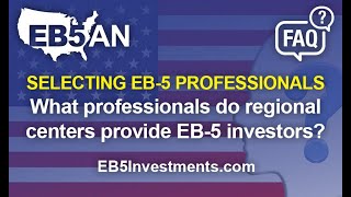 What professionals do regional centers provide EB-5 investors?