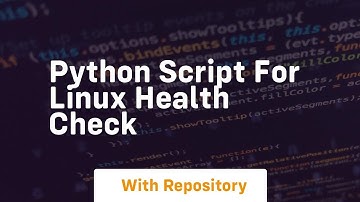 python script for linux health check