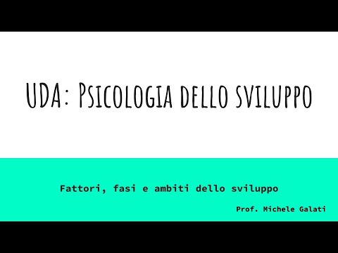 Videolezione: la psicologia dello sviluppo