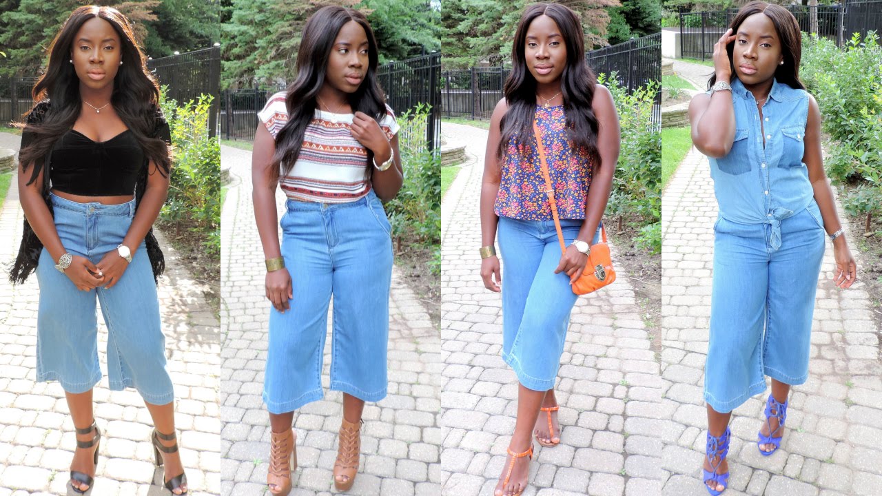 Culottes How To Style Denim Culottes Youtube