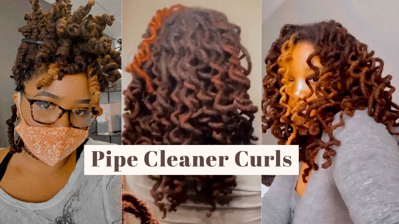 another) pipe cleaner curls tutorial except this time I curled each o, Short Loc Styles