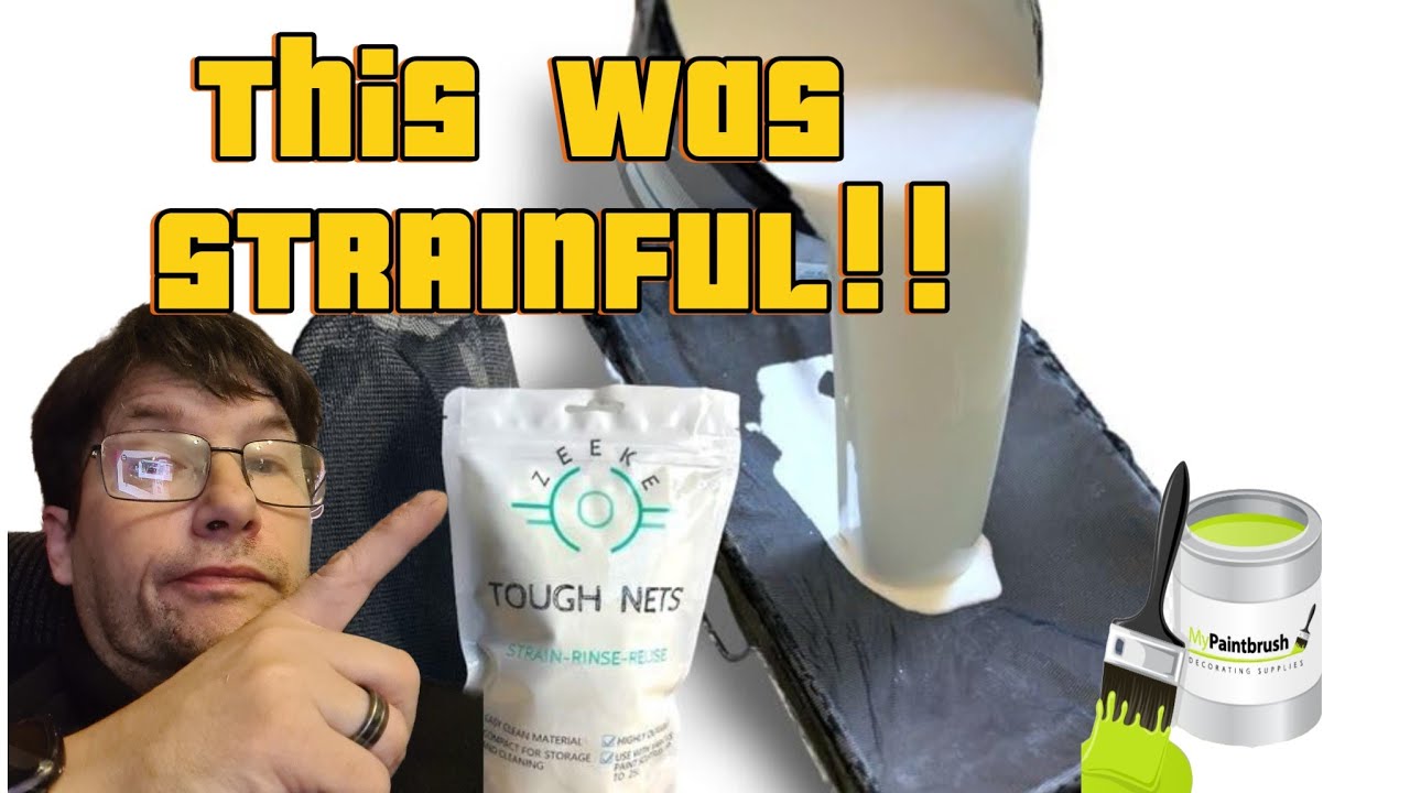 How to strain paint for spraying - YouTube