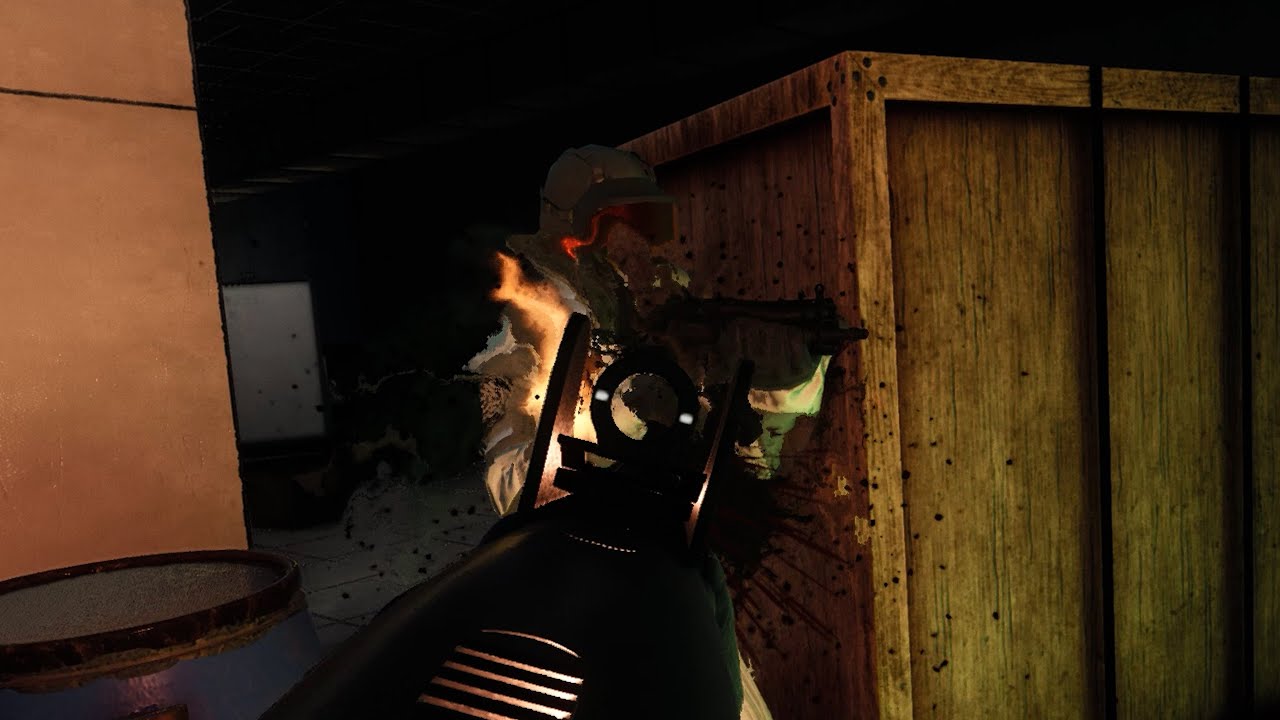 guard eats shotgun blast point blank