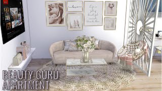 SOCIAL MEDIA BEAUTY GURU APARTMENT INTERIOR | THE SIMS 4 SPEED BUILD + CC LINKS