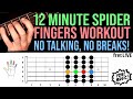 Guided spider fingers exercise  guitar warm up improve stretching alternate picking  timing