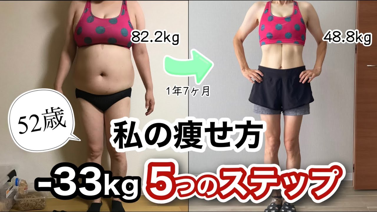 【50代ダイエット】-33kg痩せた方法 “5つのステップ”