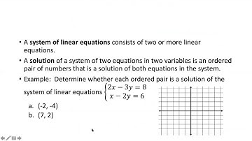 4.1 Solving Systems of Linear Equations by Graphing