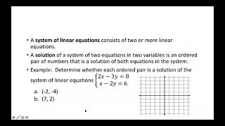 4.1 Solving Systems of Linear Equations by Graphing