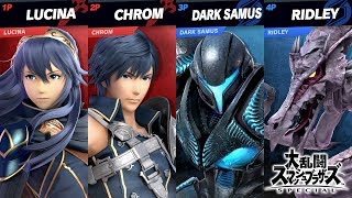 【スマブラSP】ダークサムス・クロム プレイ映像（2vs2/ステージ変化あり）