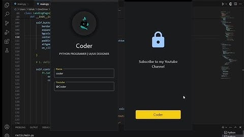 Make a Profile Page using python - Flet