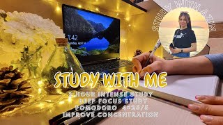2 Hour Intense Study With Me DeepFocus Pomodoro 25/5ㅣ25Hz Beta Binaural BeatsㅣIncrease Productivity by Study with Azin 216 views 1 month ago 2 hours