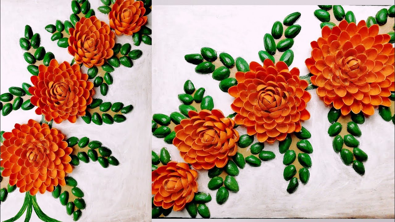 Pista craft/Pista Shells Craft/Amazing pista shell wall hanging idea