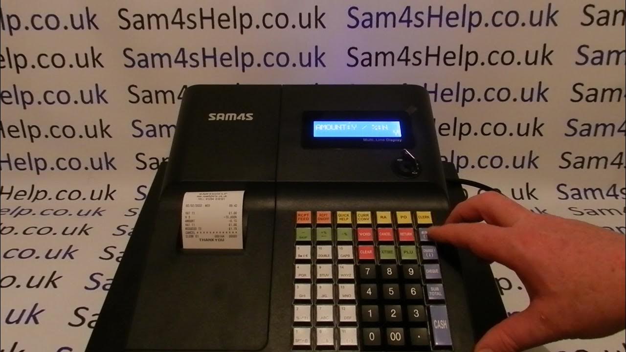 Sam4S Cash Register Programming & Using Discount Button ER260BEJ