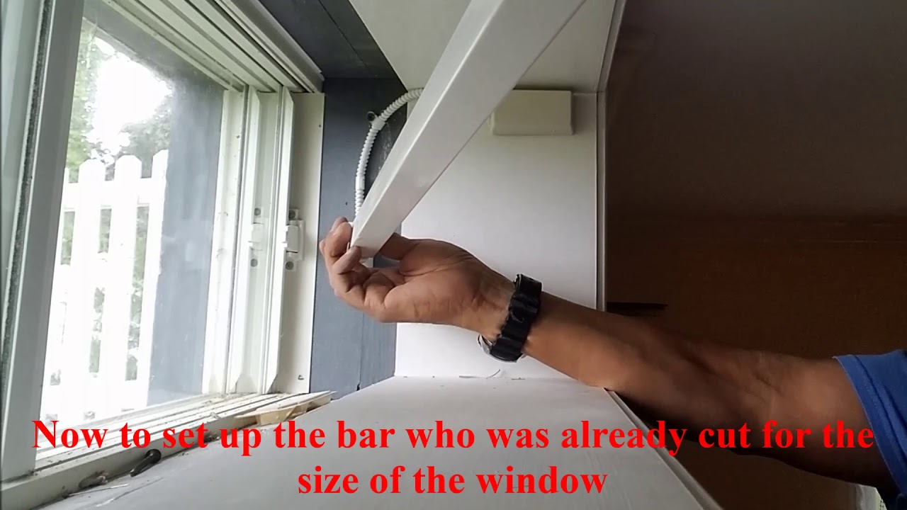 Installing barrier bar across windows for an Alarm system YouTube