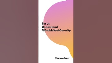 Why You NEED @EnableWebSecurity in Spring Boot #springsecurity #springboot #techtips #java #shorts