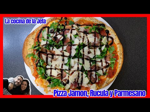 Pizza de jamón, rúcula y parmesano 😍 ¡¡¡¡RIQUISIMA!!!!