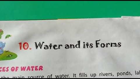 Std 2 Science Ch 10 Water and its Forms textbook exercise with answers