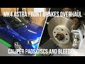 Vauxhall Astra MK4 1.6 16V Front Brake Caliper Pads + Discs Replacement
