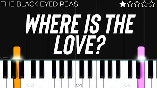 The Black Eyed Peas  Where Is The Love  Easy Piano Tutorial