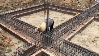 Professional Reinforced Concrete Beam Foundation Building Skills Create Solidity for the Works