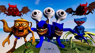 Big & Small ALL MONSTERS and CAR with HUGGY SPIDER EATER & CAR EATER & BUS EATER – BeamNG Drive #12